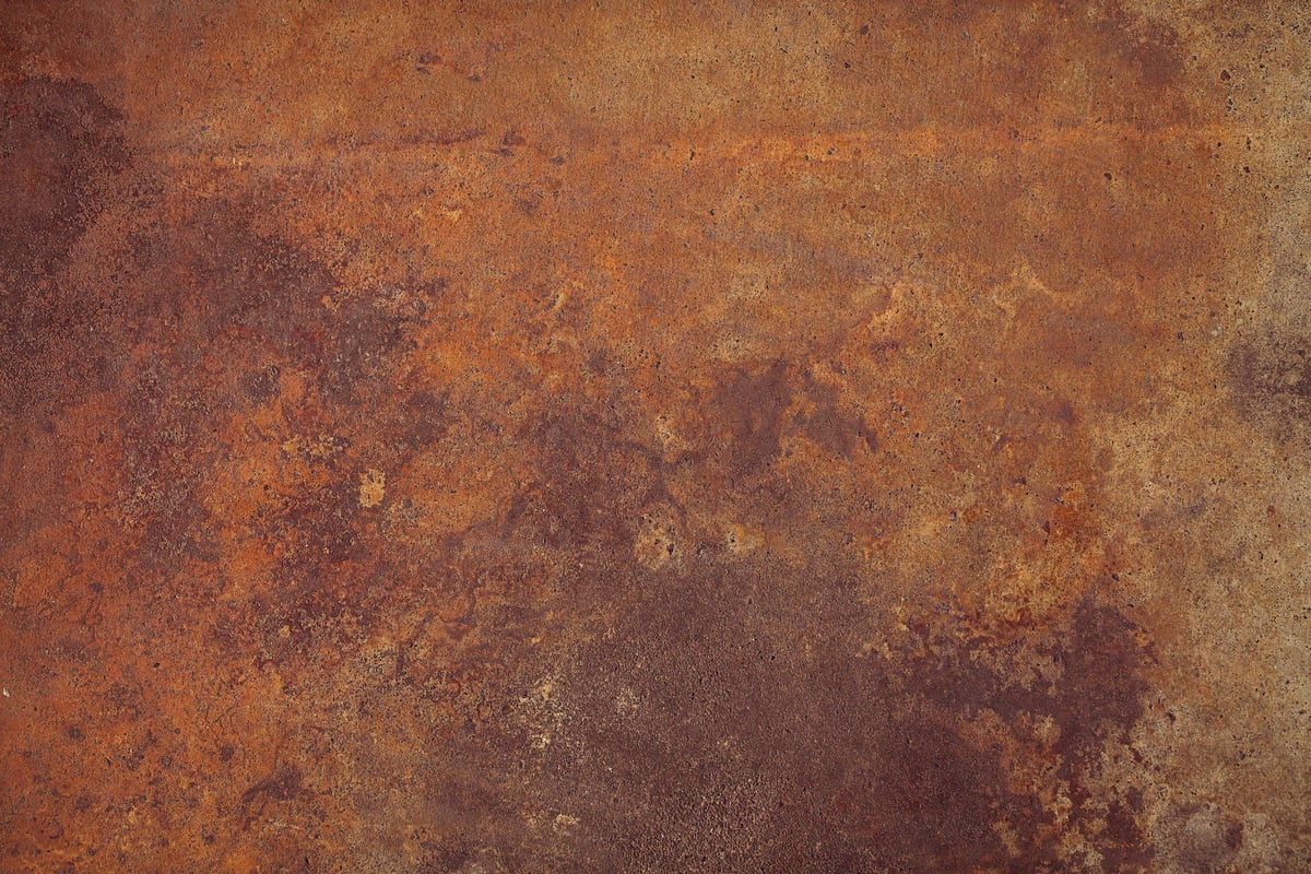 Texture of brown, time-rusted steel