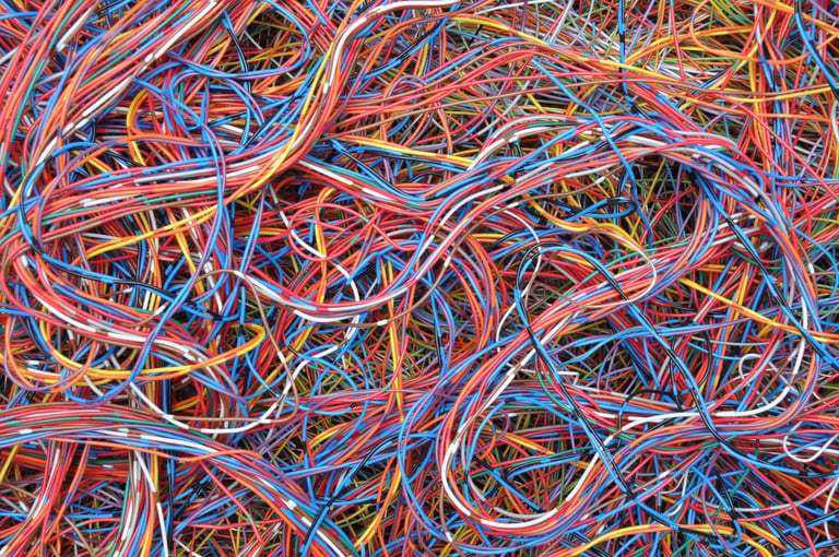 Colored telecommunication cables and wires