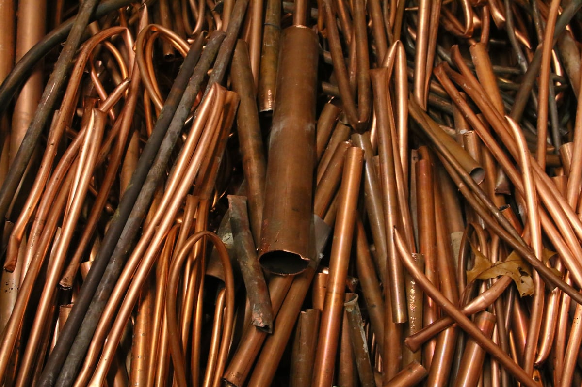 Copper pipe for recycling
